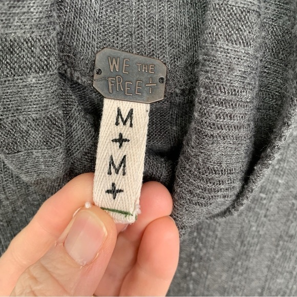 We the Free Gray Ribbed Turtleneck Long Sleeve Dress Size M - Picture 4 of 11